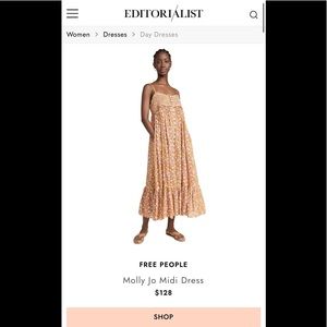 NWOT Free People Molly Jo Floral Sundress Garden Combo